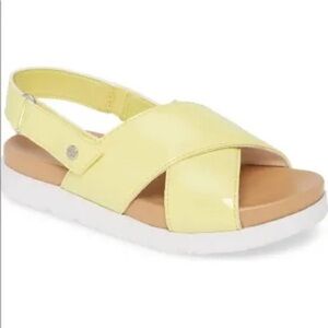 UGG Kids Klara Velcro Yellow Sandals Like New Condition Kids Size 10